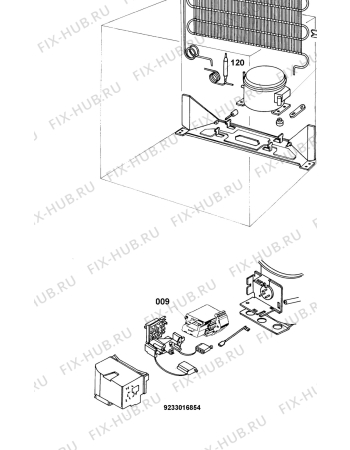 Взрыв-схема холодильника Arthurmartinelux ARC07001W - Схема узла Cooling system 017